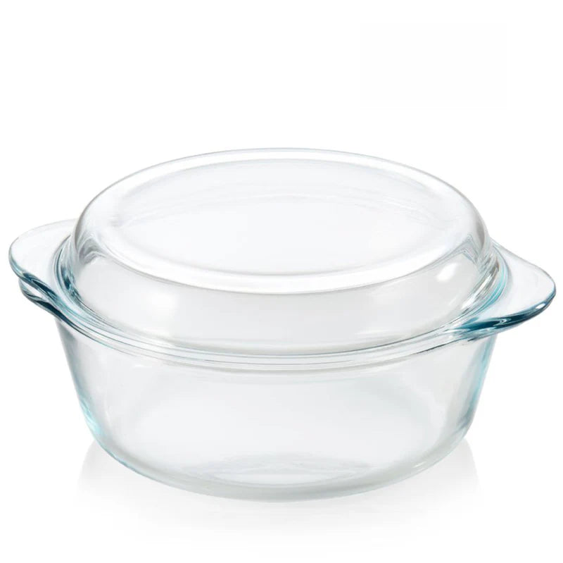 PremiaGlass Round Baking Casserole – 2.1L