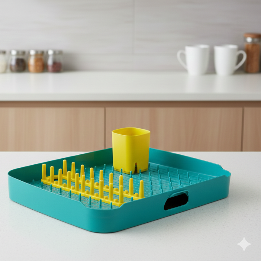 Tupperware Dish Caddy: 2-in-1 Space Saving Dish Drying Rack