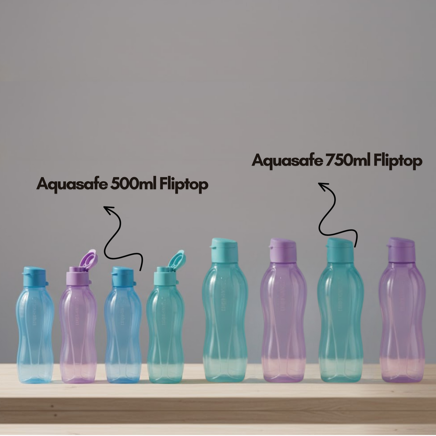 AQUASAFE 750ML (set of 4) + 500ml (Set of 4)