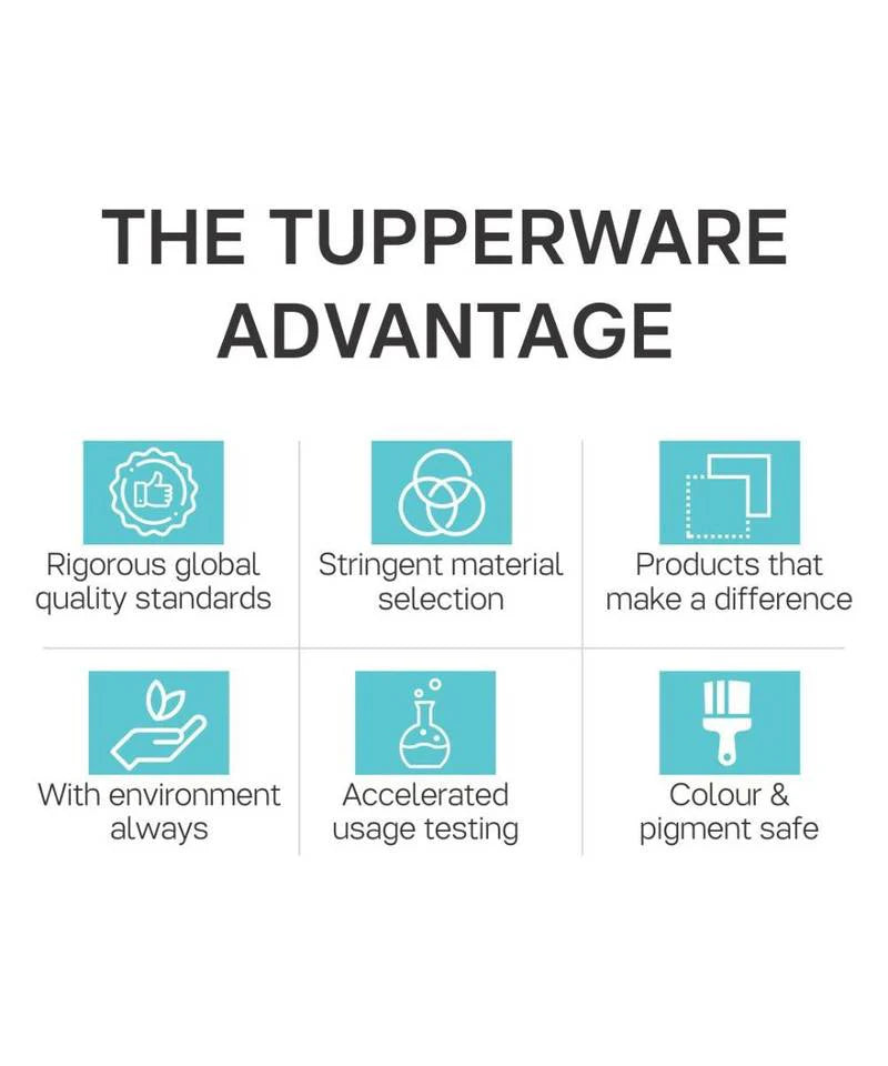 Tupperware Tropical Set of 4 - Airtight Stackable Food Storage Containers