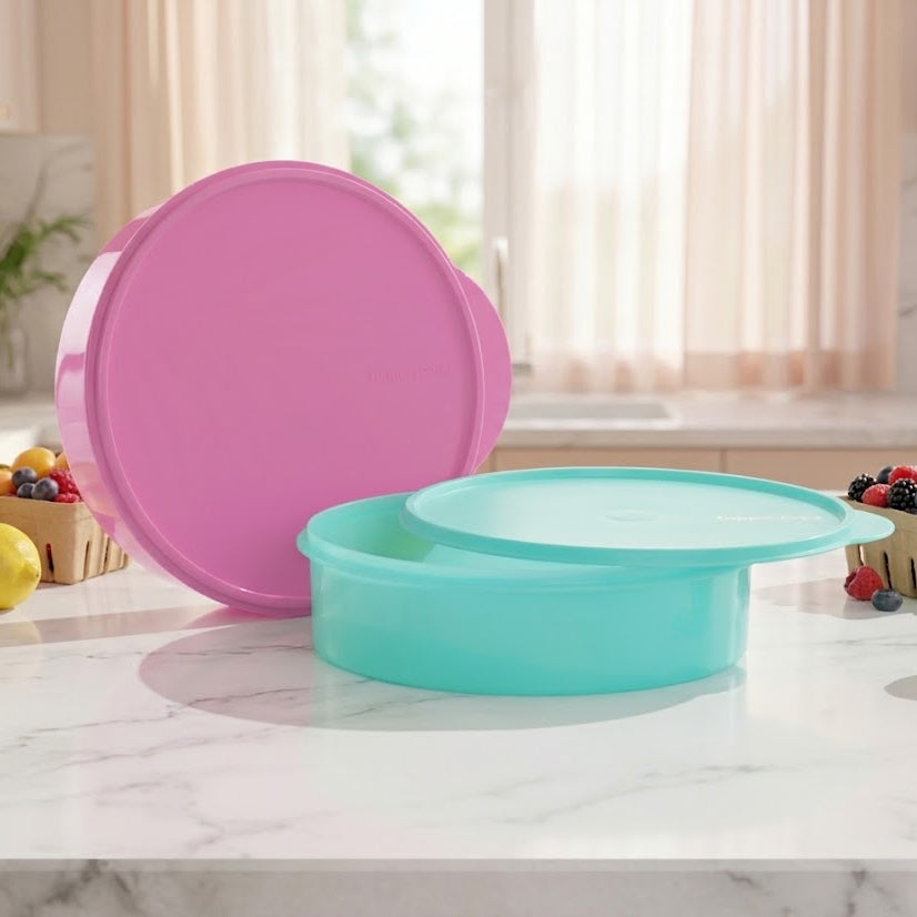 Tupperware Serve Set 1.9L Elegant Serving Container Set of 2
