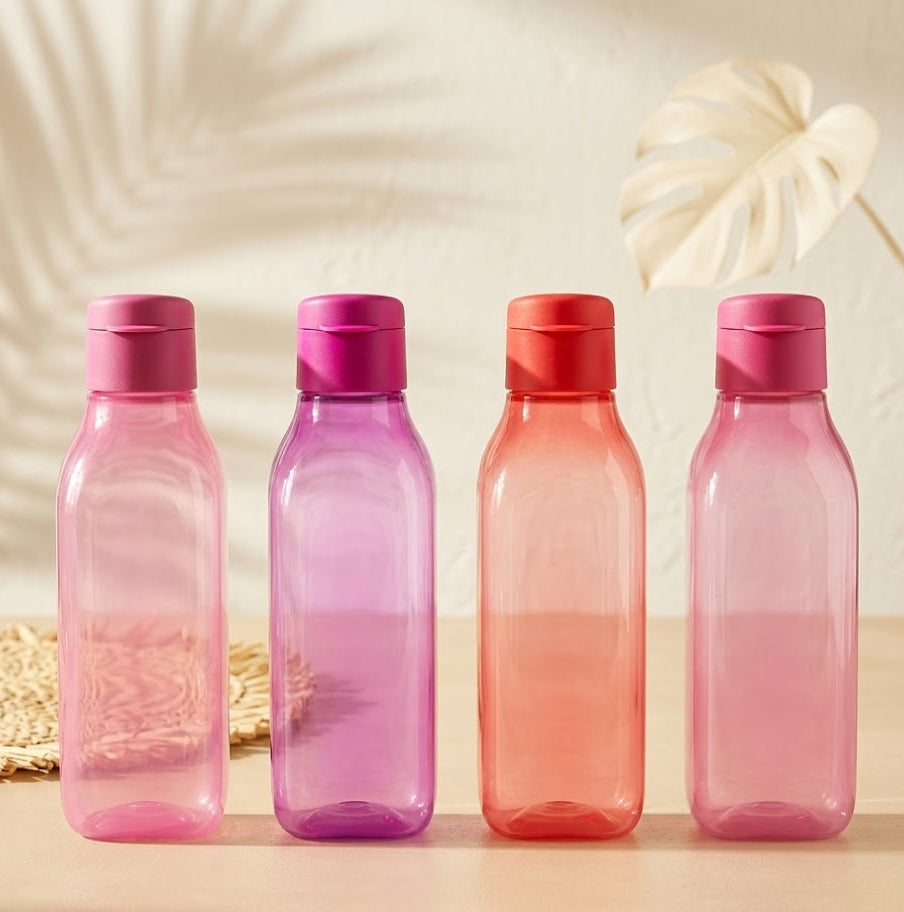 Square Water Bottles 500ml – 4 pcs