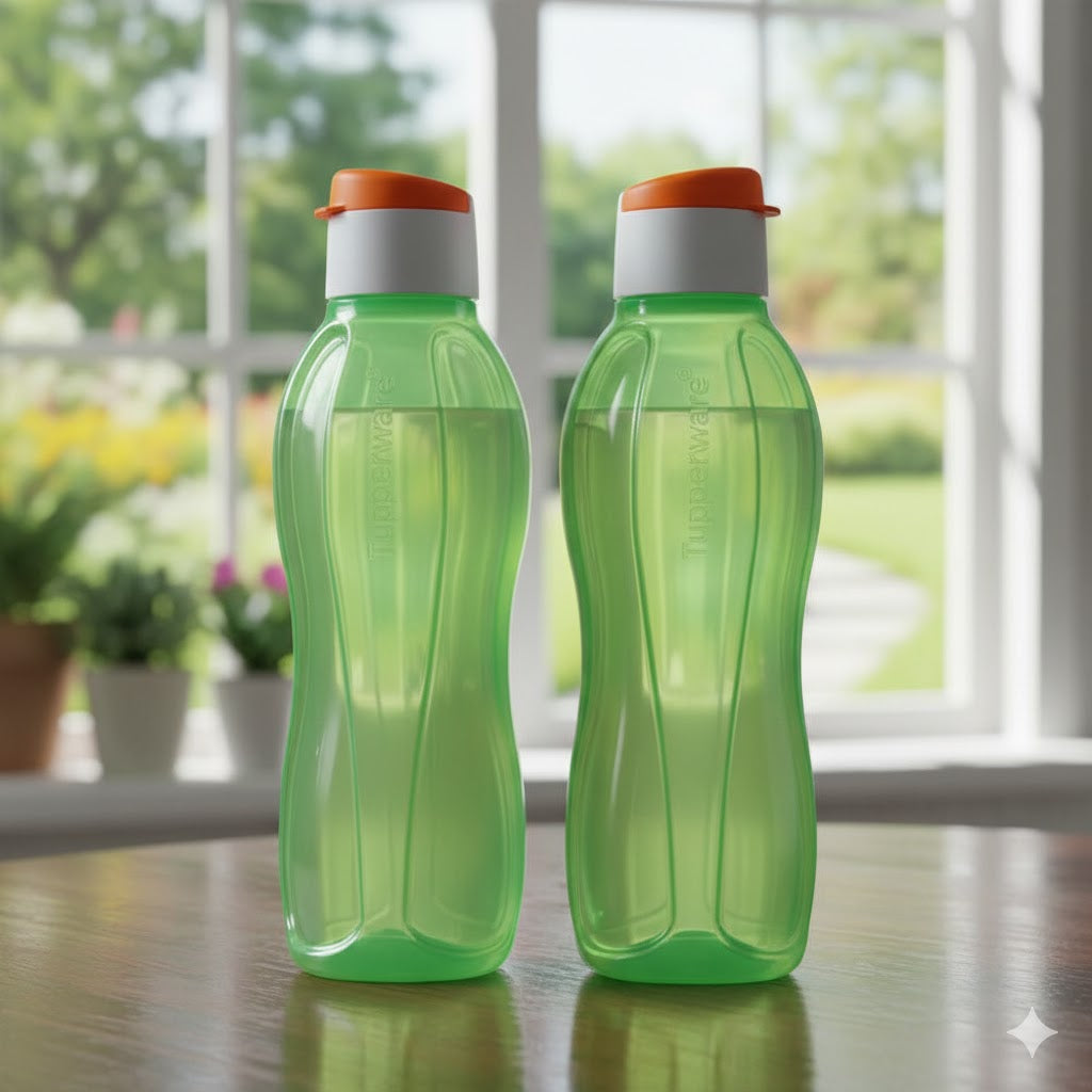 Tupperware Aquasafe Freedome Bottle 1L - BPA-Free Water Bottle (Set of 2)