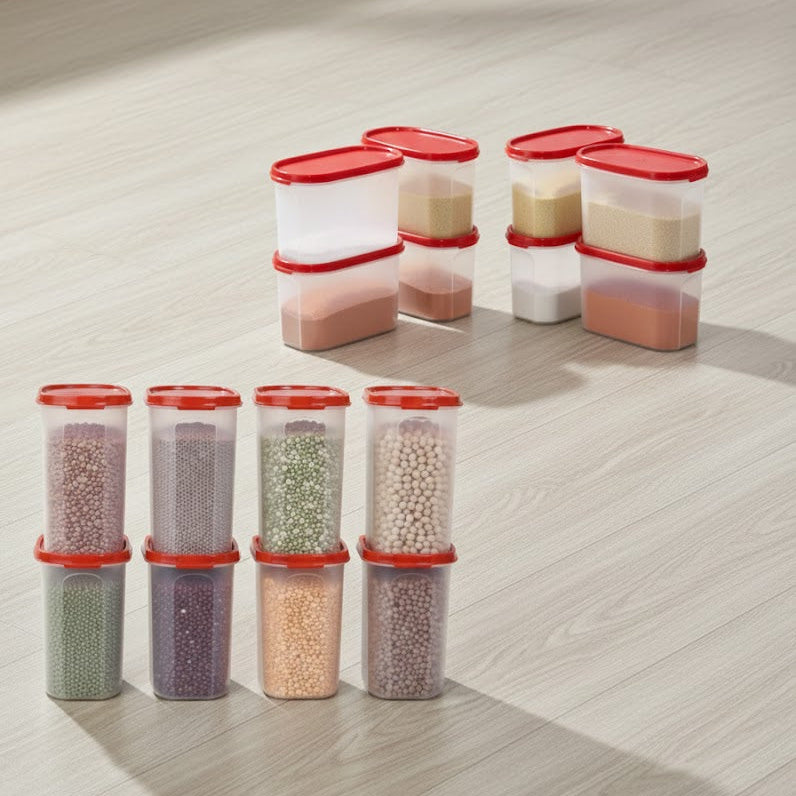 Tupperware MM Oval #2 (1.1L) 8pc + Oval #3 (1.7L) 8pc Combo Set