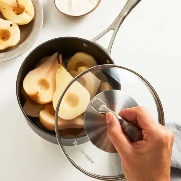 Tupperware Black Chef 3L Tri-Ply Saute Pan Cook Healthier, Cook Faster