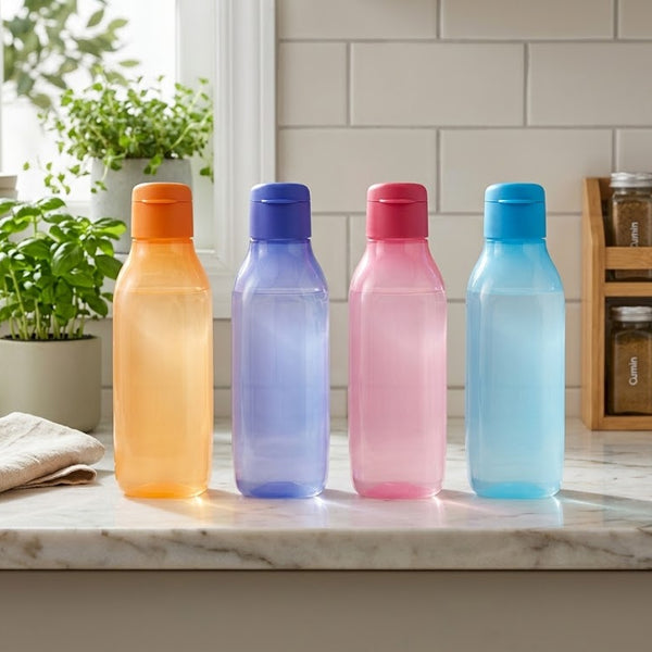 Tupperware Square Water Bottles 500ml – Set of 4