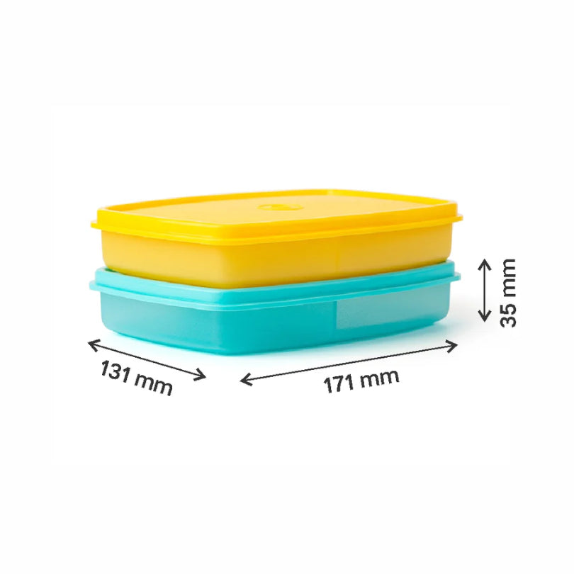 Tupperware Slim Divided Lunch Container Set of 2