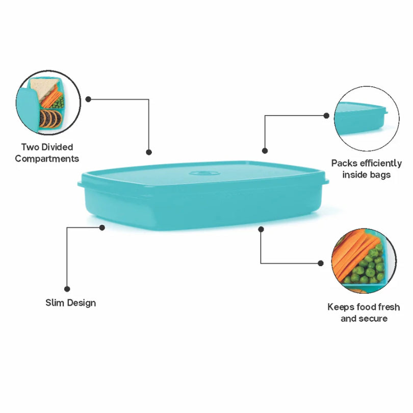 Tupperware Slim Divided Lunch Container