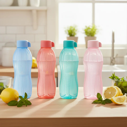Tupperware Aquasafe Bottle 1L Screw Cap Set of 4