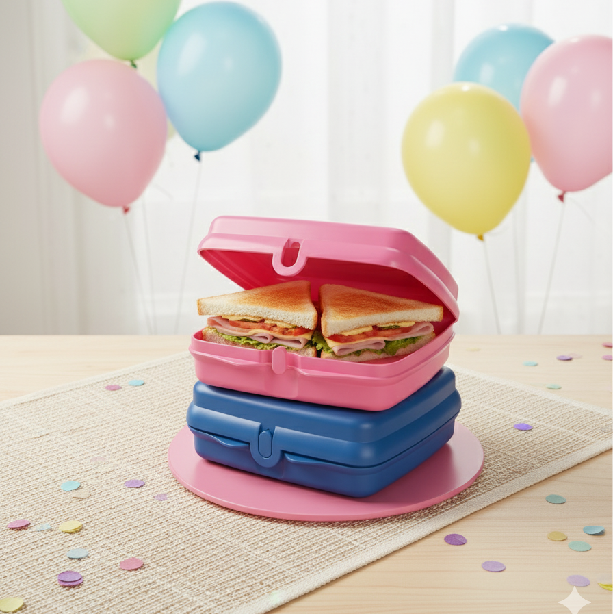 Tupperware Sandwich Keeper - BPA-Free Reusable Lunch Container 2PCs