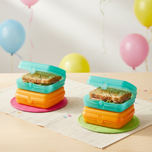 Tupperware Sandwich Keeper - BPA-Free Reusable Lunch Container 4pcs