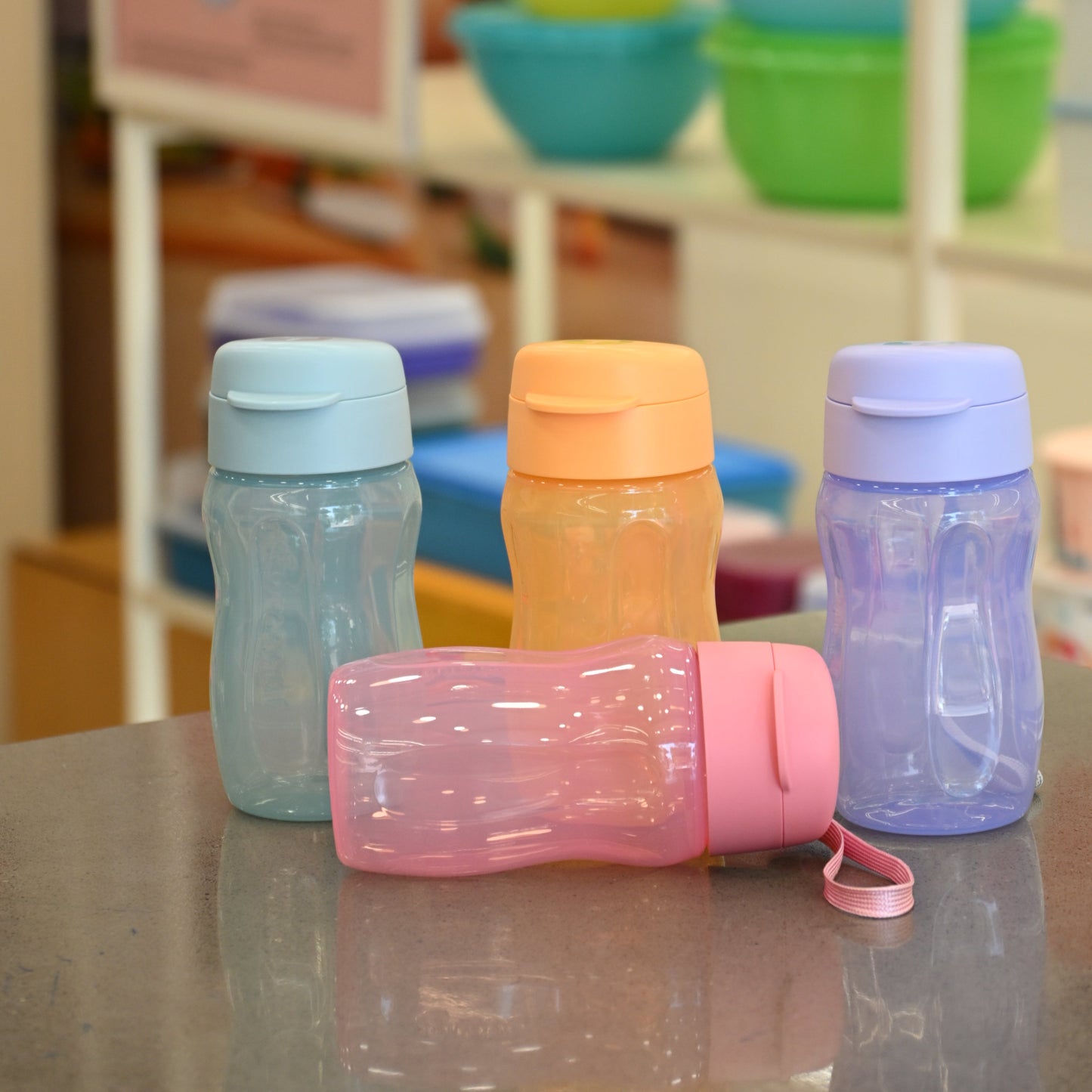 Tupperware AquaSlim Bottles 310ml Set of 4
