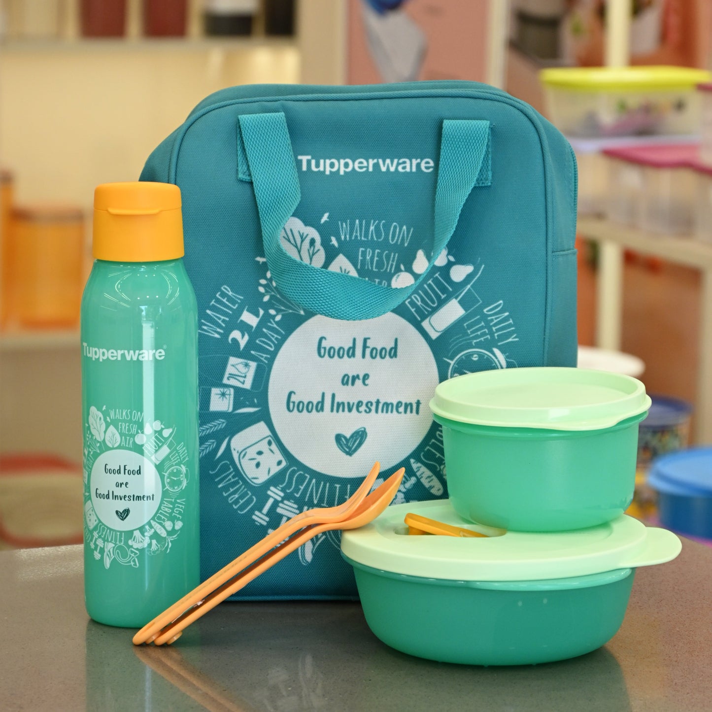 Tupperware Go Green Lunch Set
