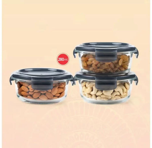 Tupperware Clear Stack Glass 280ml Set of 3