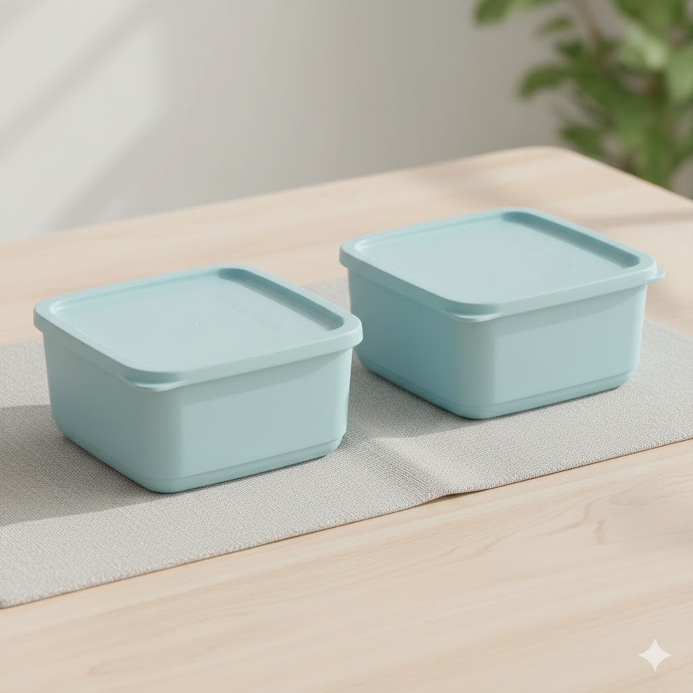 Tupperware Cubix 650ml Storage Set of 2 - Space-Saving Cube Containers ...