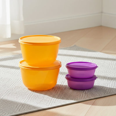 SS bowl 2L (Set of 2) + SS Bowl 600ml (Set of 2)