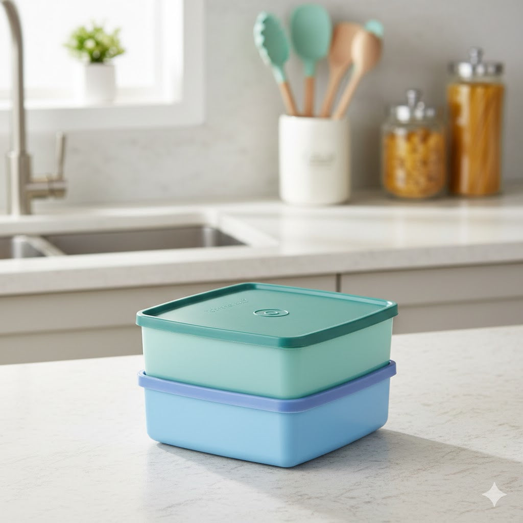 Tupperware Large Square Away 620ml Airtight Lunch Box Container
