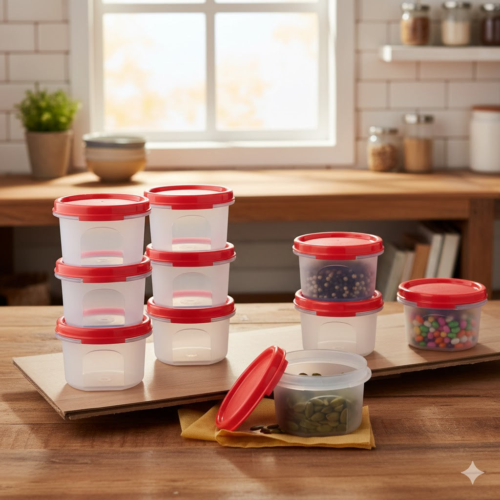 Tupperware MM Round Containers 200ml Set of 10