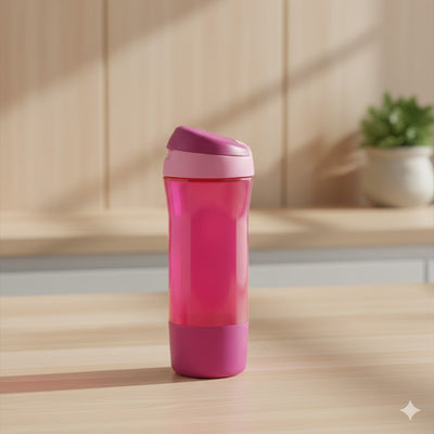 Tupperware Sports Bottle 600ml with Flip Cap & Storage Compartment
